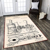 Locomotive Rug Locomotive Railway Railroad 04853
