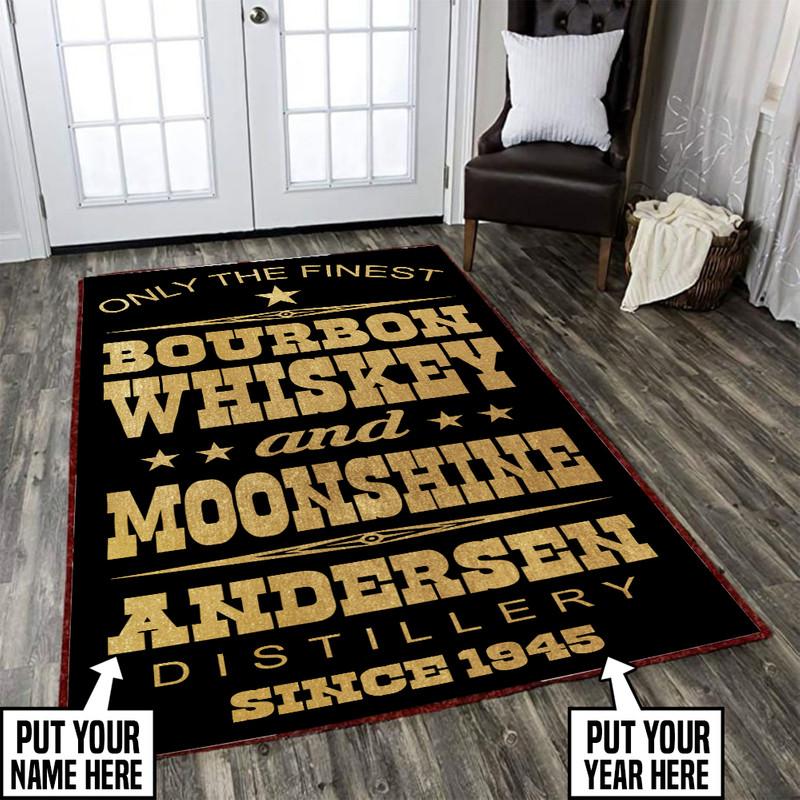 Personalized Bourbon Whiskey and Moonshine Rug 05608