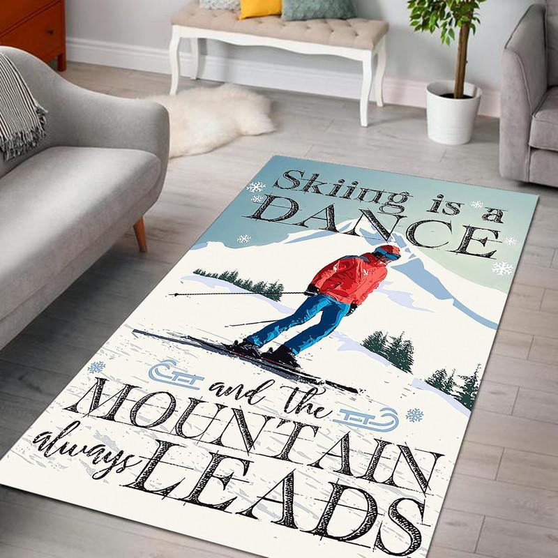 Skiing is a Dance and the Mountain Always Leads Rug 05834