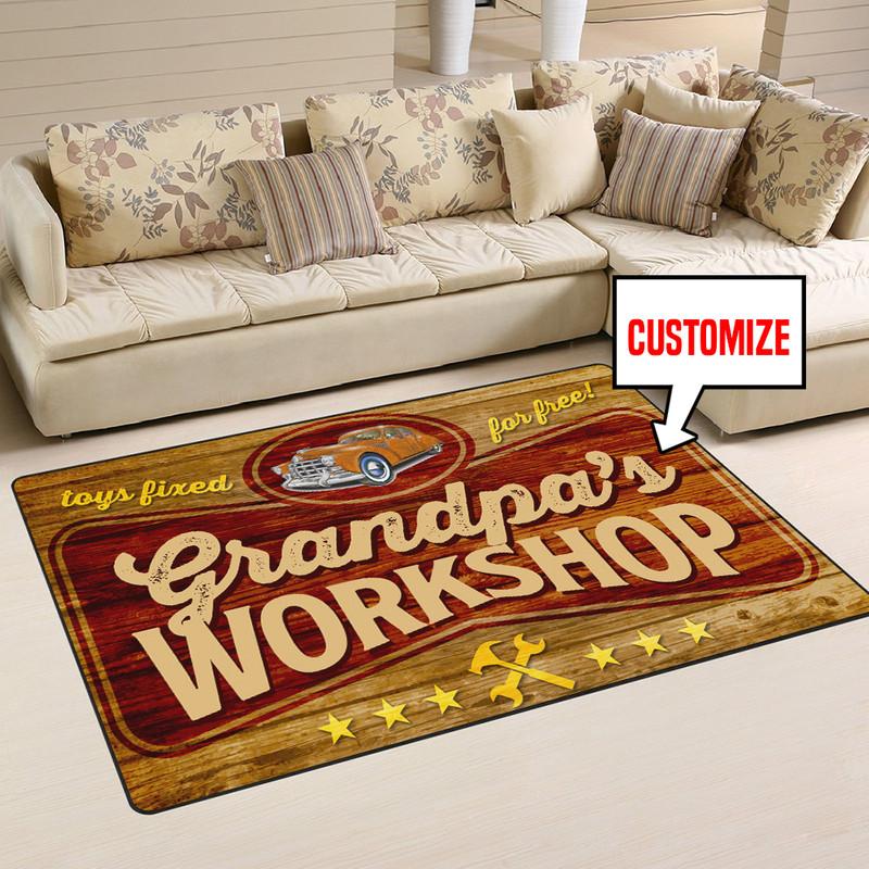 Personalized Workshop Toys Fixed for Free Rug 05385