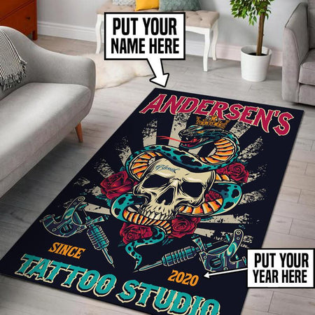 Personalized Tattoo Studio Rug 05969