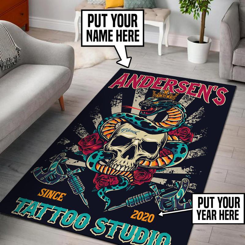 Personalized Tattoo Studio Rug 05969