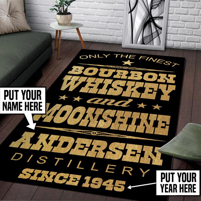 Personalized Bourbon Whiskey and Moonshine Rug 05608