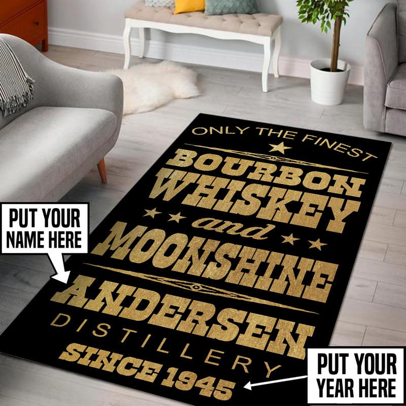 Personalized Bourbon Whiskey and Moonshine Rug 05608