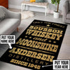 Personalized Bourbon Whiskey and Moonshine Rug 05608