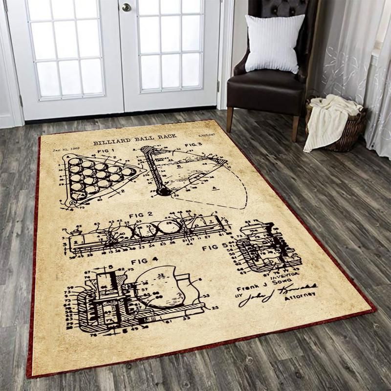 1969 Billiard Ball Rack Patent Rug 05998