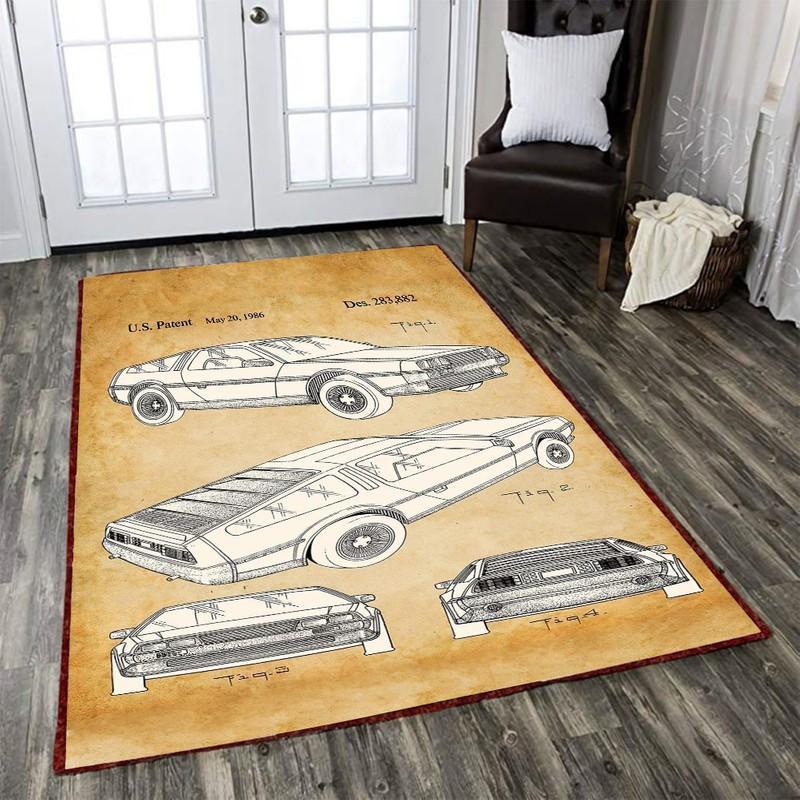 Btf Rug Back to the Future Delorean Bttf Time Machine 04811