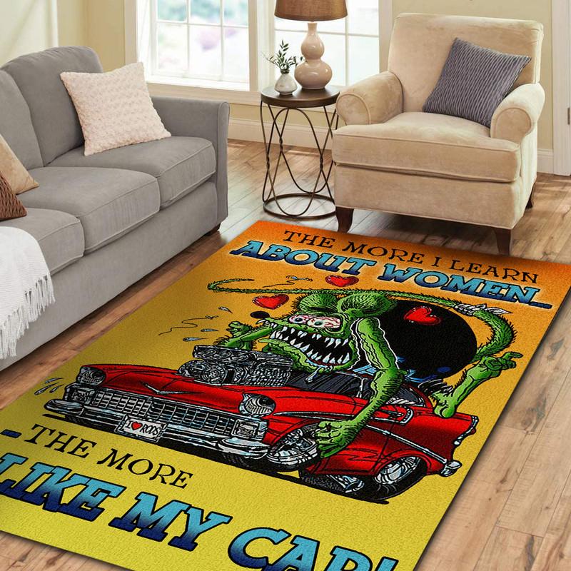 The More I Learn About Women the More I Like My Car Rug 07162