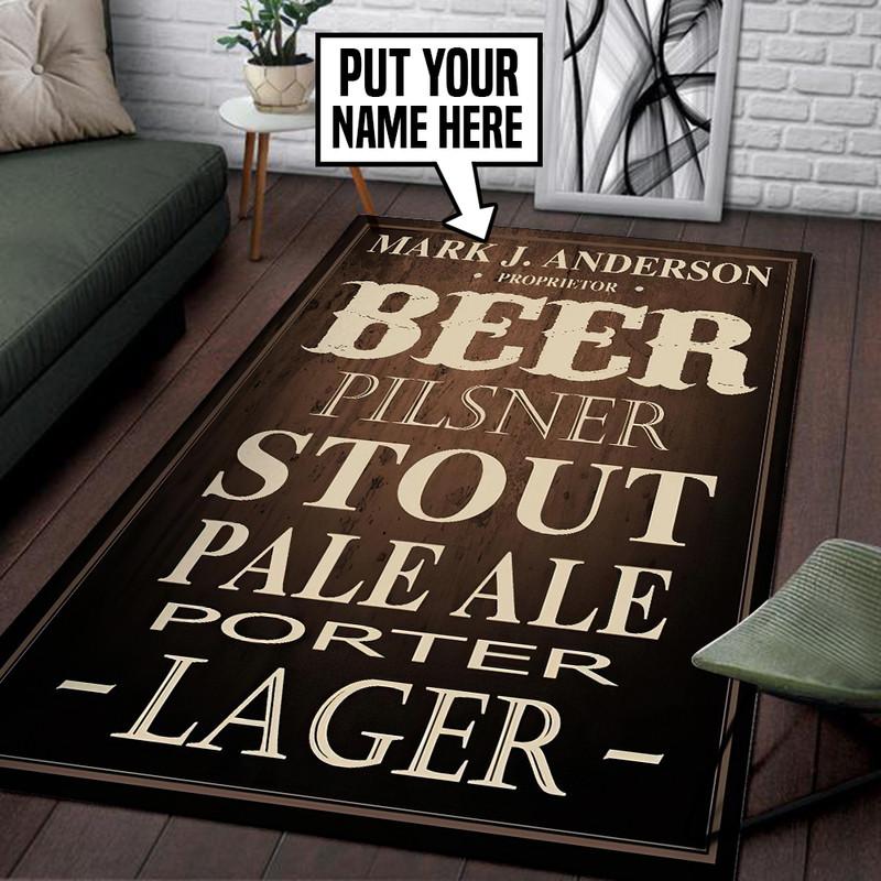 Personalized Beer Rug 06882
