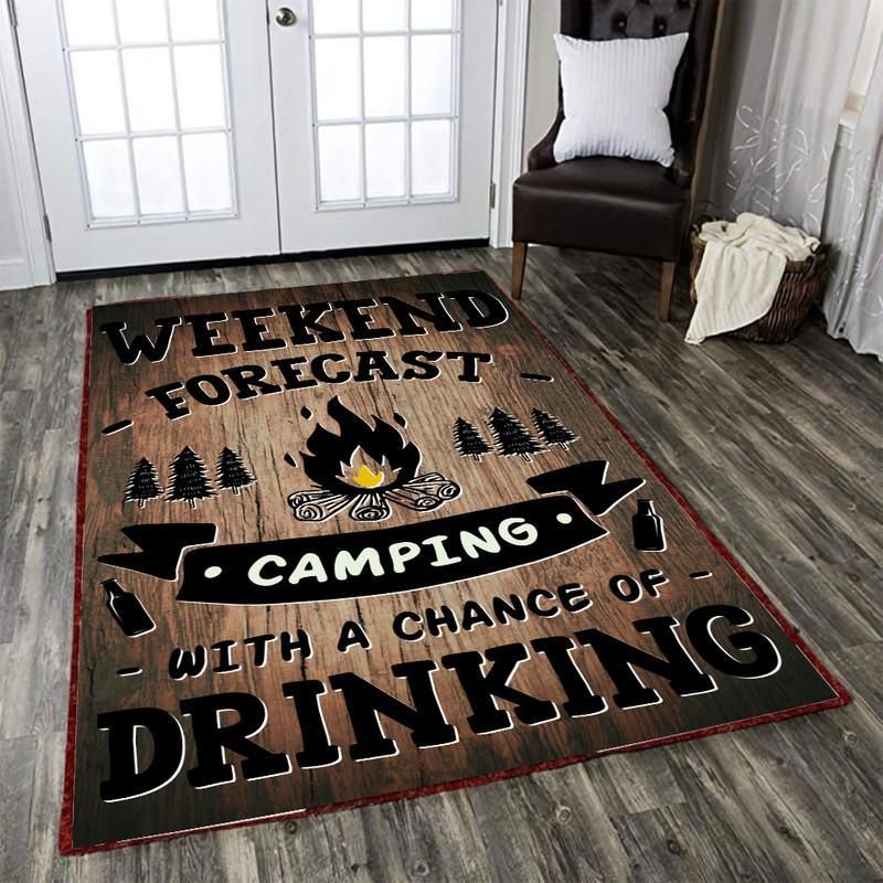 Weekend Forecast Camping With a Chance of Drinking Rug 05941