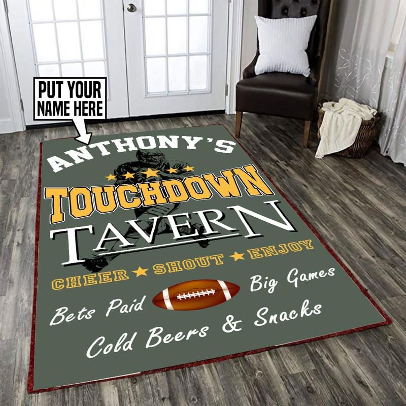 Personalized Touchdown Tavern Rug 06290