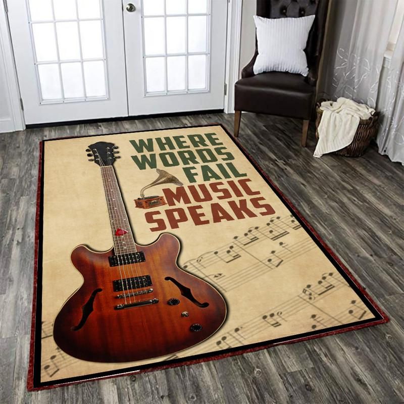Where Words Fail Music Speaks Rug 05479
