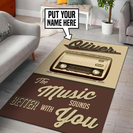 Personalized the Music Sounds Better With You Rug 05584