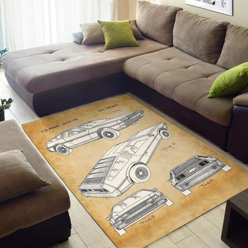 Btf Rug Back to the Future Delorean Bttf Time Machine 04811