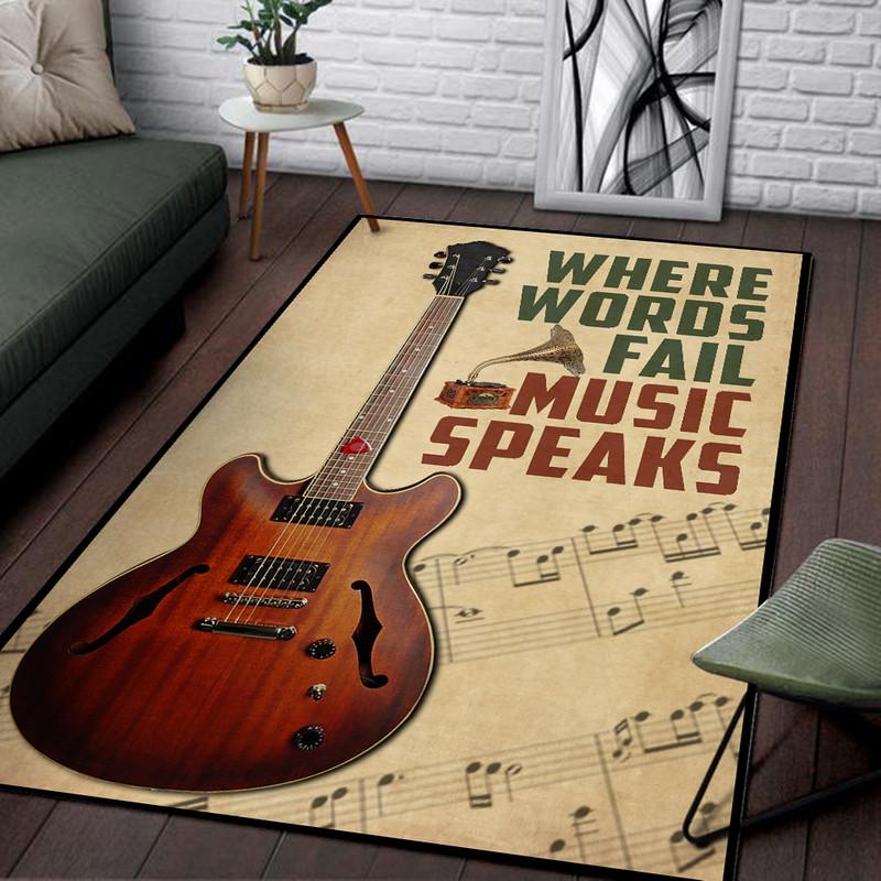 Where Words Fail Music Speaks Rug 05479
