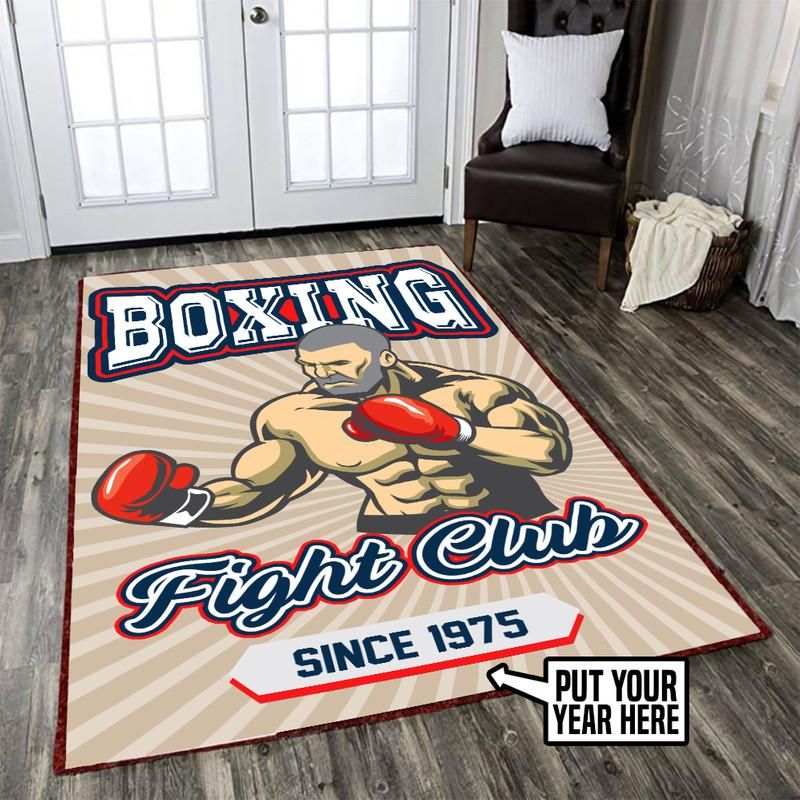 Personalized Boxing Fight Club Rug 05785