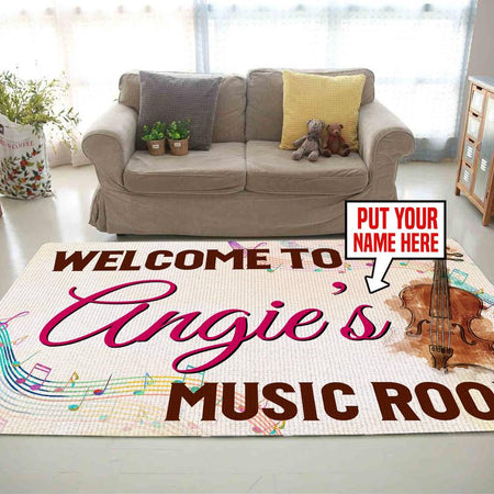 Personalized Welcome to Music Room Rug 05808