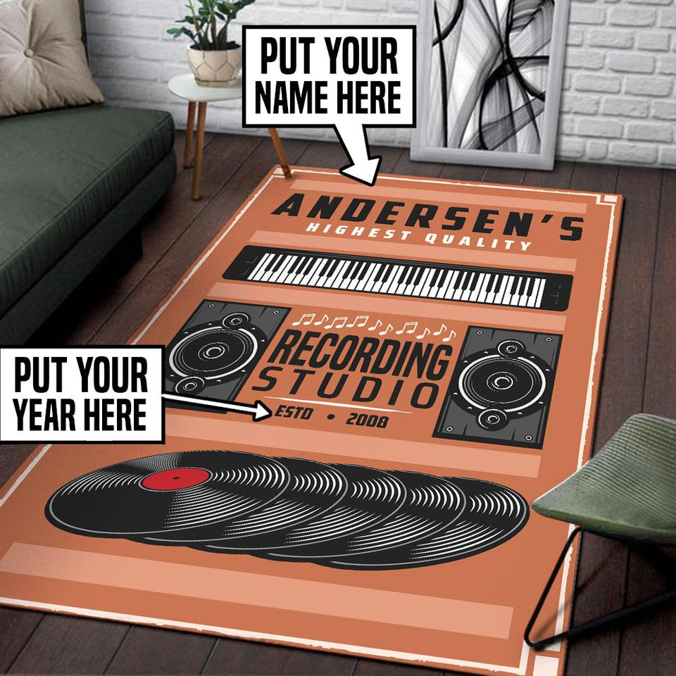 Personalized Music Studio Rug 05675