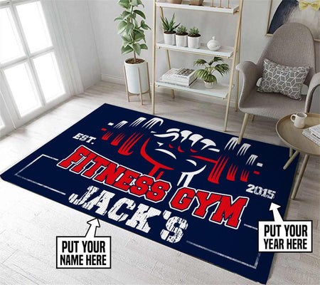 Personalized Gym Fitness Rug 06674