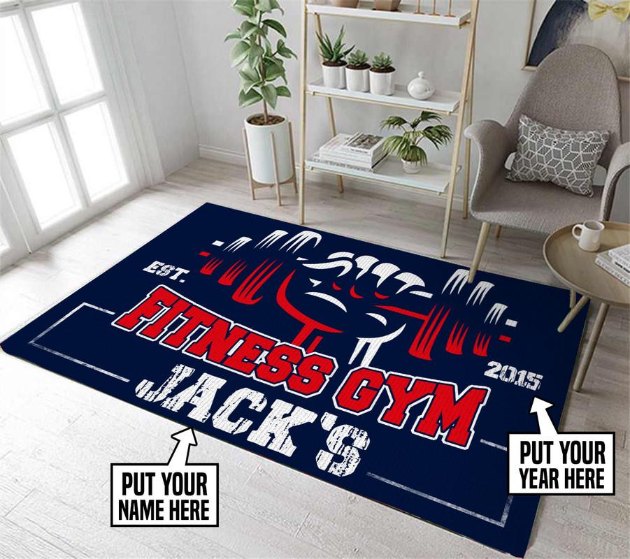 Personalized Gym Fitness Rug 06674
