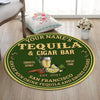 Personalized Tequila Cigar Bar Living Room Round Mat Circle Rug