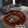 Personalized Bourbon Tasting Room Living Room Round Mat Circle