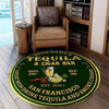 Personalized Tequila Cigar Bar Living Room Round Mat Circle Rug
