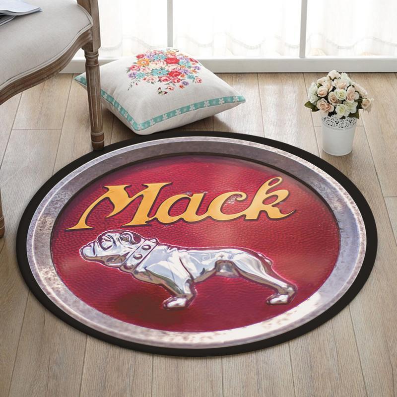 Mack Living Room Round Mat Circle Rug Mack Truck 02045