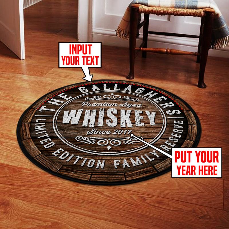 Personalized Whiskey Limited Edition Living Room Round Mat