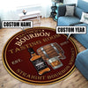 Personalized Bourbon Tasting Room Living Room Round Mat Circle