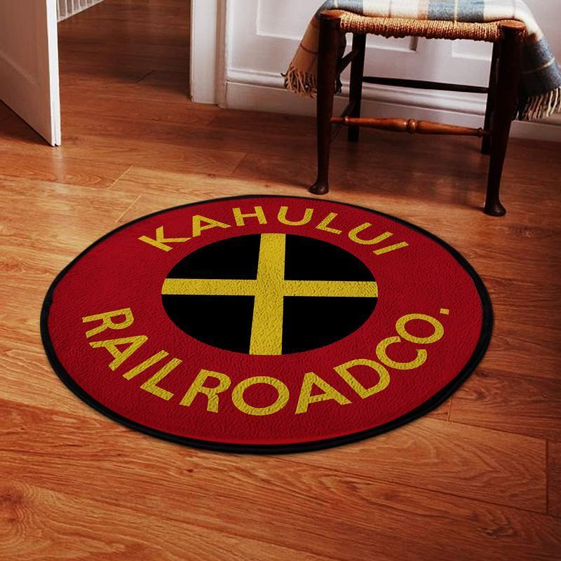 Kahului Living Room Round Mat Circle Rug Kahului Railroad 04630