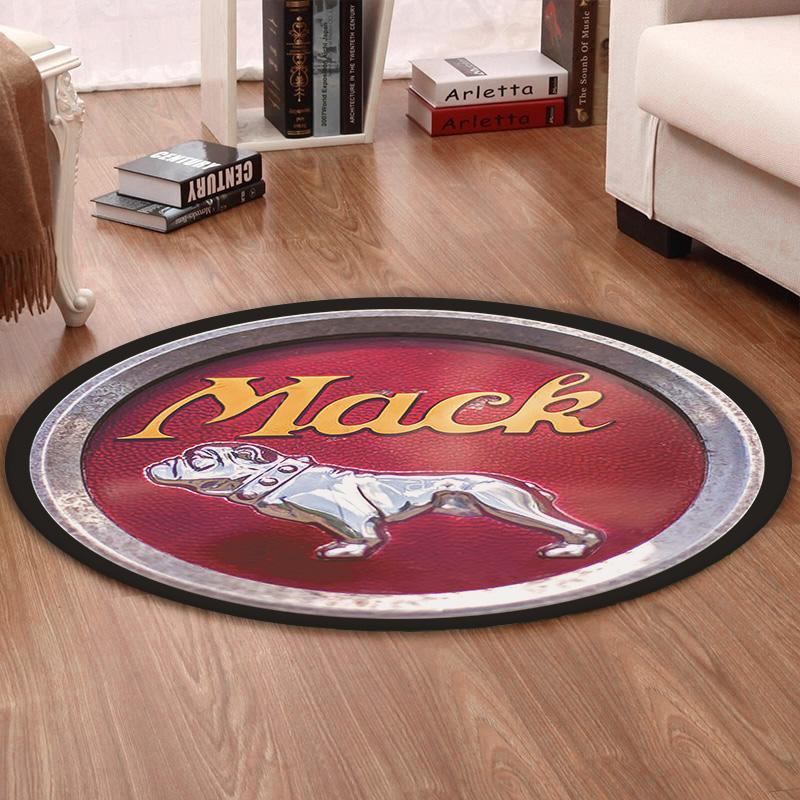 Mack Living Room Round Mat Circle Rug Mack Truck 02045