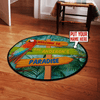 Personalized Beach Bar Living Room Round Mat Circle Rug 06491