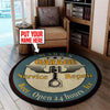 Personalized Car Garage Living Room Round Mat Circle Rug 05436