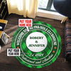 Personalized Golf Couple 19th Hole Living Room Round Mat Circle
