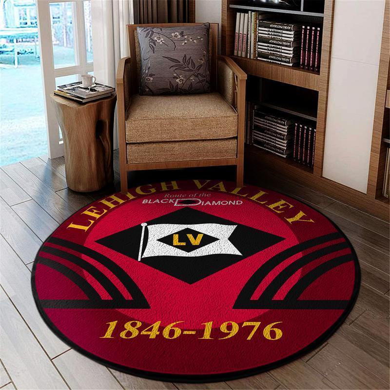 Lehigh Living Room Round Mat Circle Rug Lehigh Valley Railroad