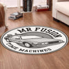 Btf Living Room Round Mat Circle Rug Back to the Future Delorean