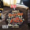 Personalized Speed Shop Living Room Round Mat Circle Rug 06742