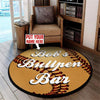 Personalized Baseball Bar Living Room Round Mat Circle Rug 06373