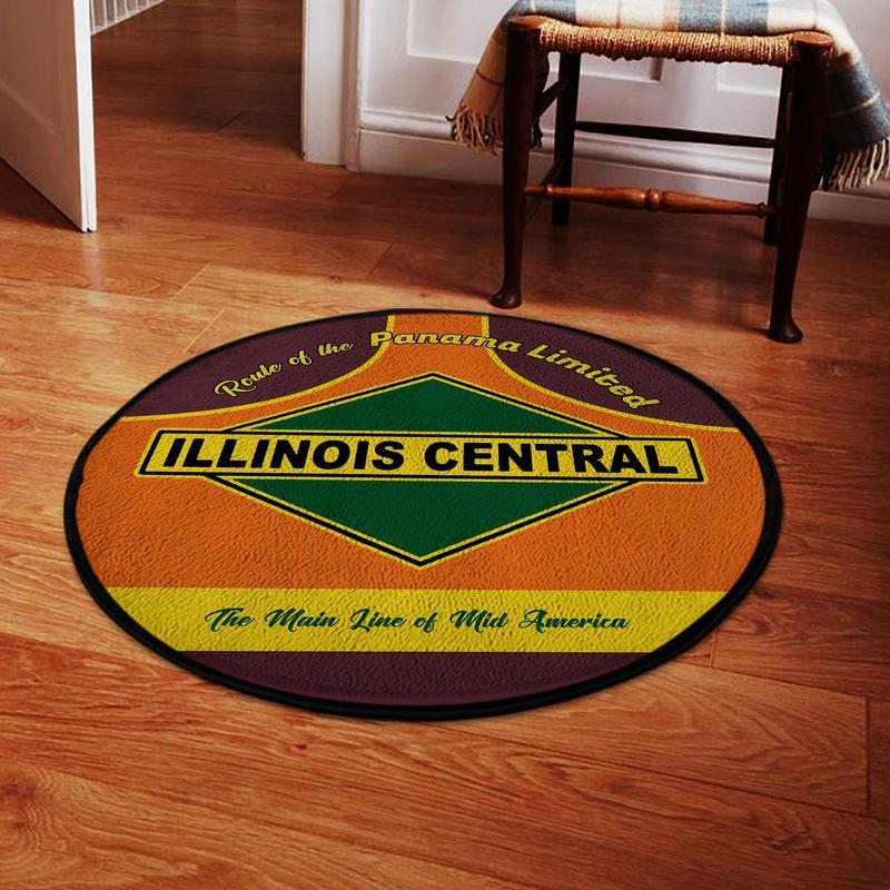Illinois Living Room Round Mat Circle Rug Illinois Central 04538
