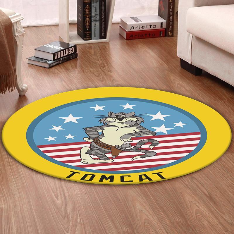 Topgun Living Room Round Mat Circle Rug Top Gun 02732
