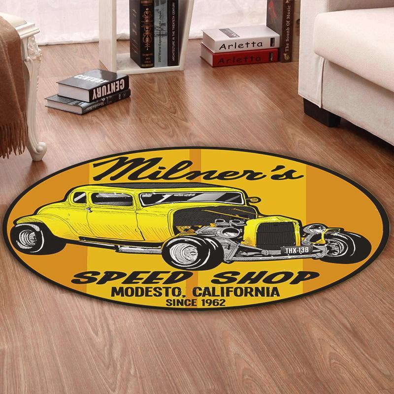 Ag Living Room Round Mat Circle Rug American Graffiti Milner