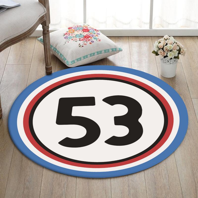 Lovebug Living Room Round Mat Circle Rug the Love Bug Herbie