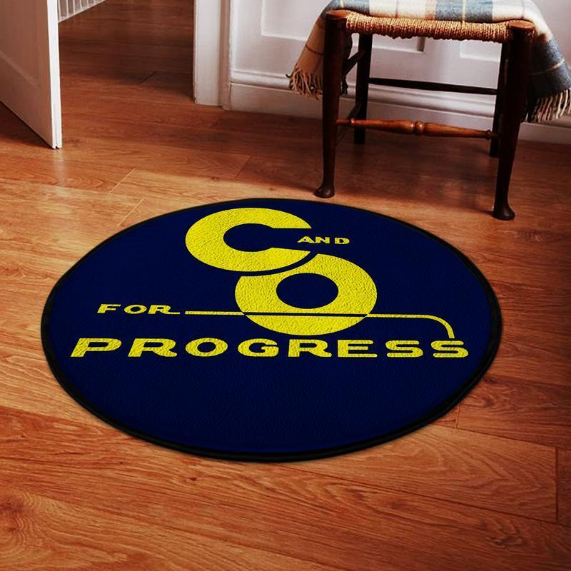 Coprogress Living Room Round Mat Circle Rug C&o for Progress