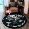 Personalized Garage Living Room Round Mat Circle Rug 06266
