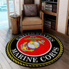 Usmc United State Marine Corps Living Room Round Mat Circle Rug