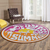 Endless Summer Living Room Round Mat Circle Rug 07174