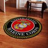 Usmc United State Marine Corps Living Room Round Mat Circle Rug