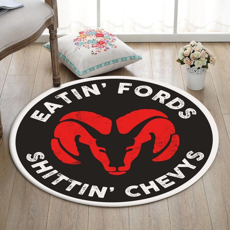 Ramdodge Living Room Round Mat Circle Rug Ram Dodge 02824