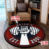 Personalized Gym Living Room Round Mat Circle Rug 06501